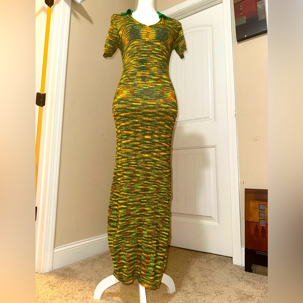 Rehab Lab Multicolor Knit Maxi Dress